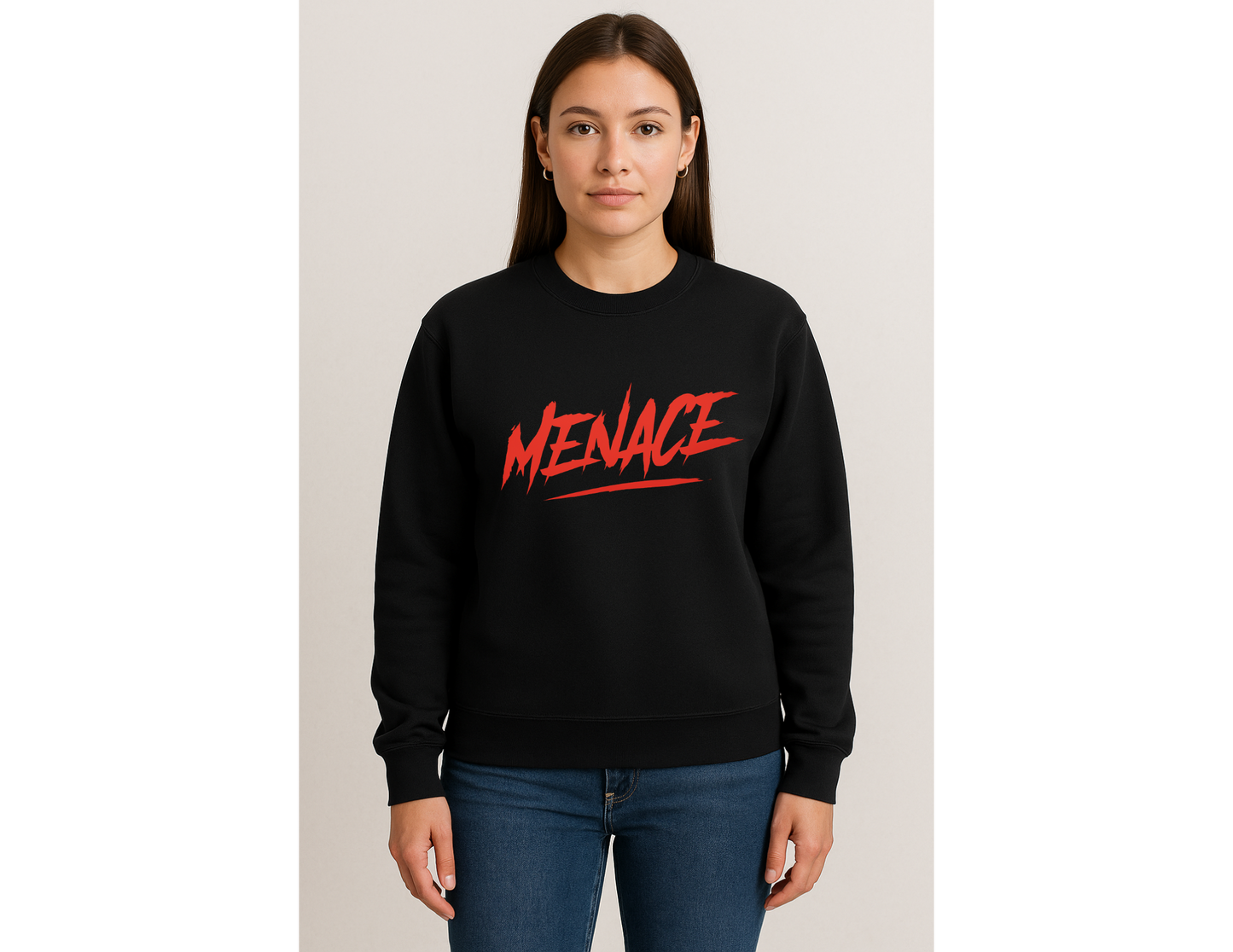 MENACE Red Script Crewneck