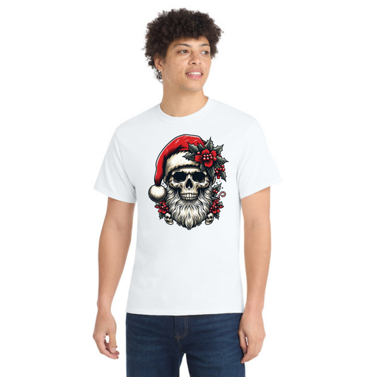 Skull Santa Christmas Tee | Dark Holiday Streetwear | VFAM Design