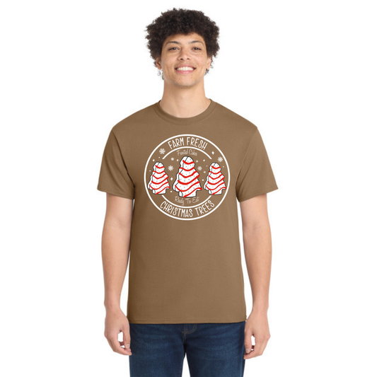 Farm Fresh Frosted Christmas Trees Tee