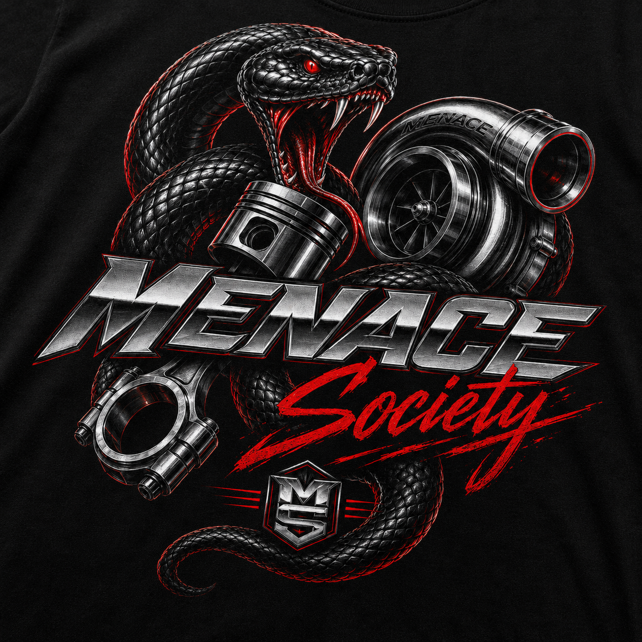 Menace Society Snake Turbo Graphic Tee