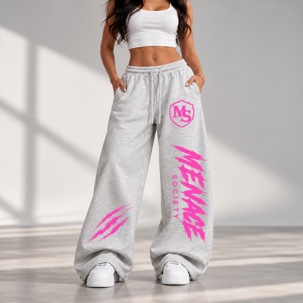 MENACE SOCIETY WIDE-LEG SWEATPANTS