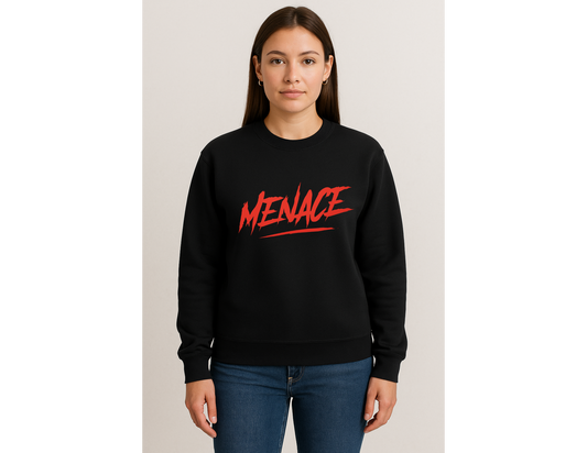 MENACE Red Script Crewneck