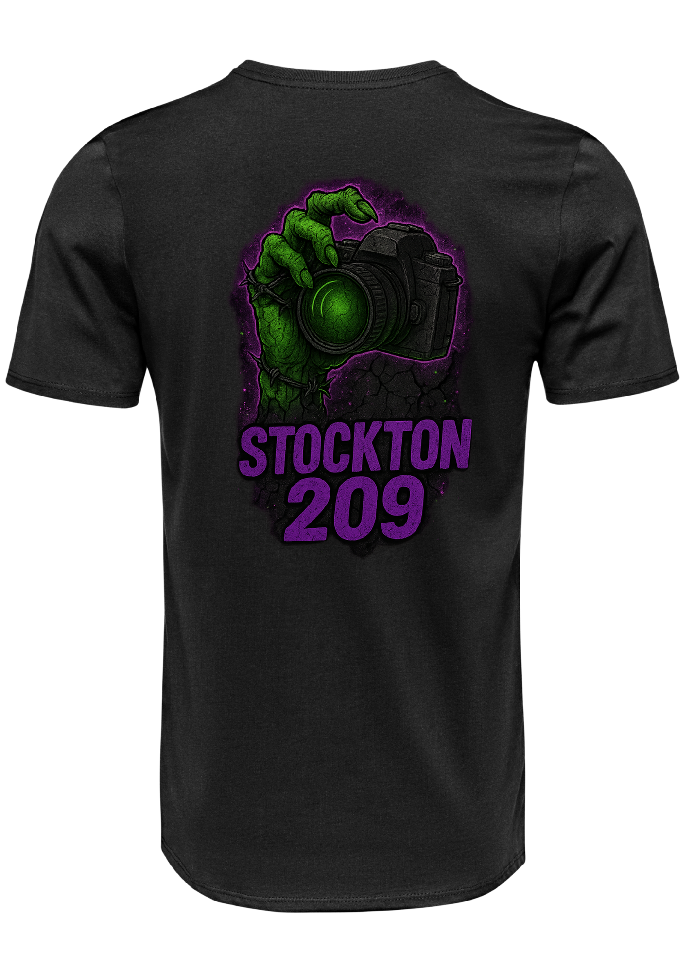 JDM Productions “Stockton 209” Zombie Grip Tee – Black & White Edition