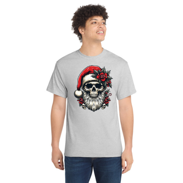 Skull Santa Christmas Tee | Dark Holiday Streetwear | VFAM Design