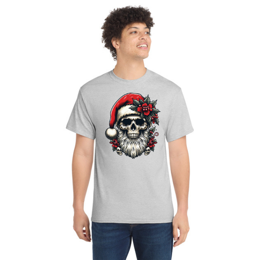 Skull Santa Christmas Tee | Dark Holiday Streetwear | VFAM Design