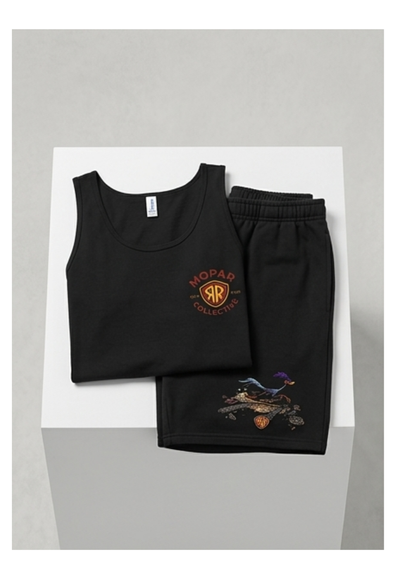Mo par Collective "RR" Graphic Tank & Shorts Lounge Set