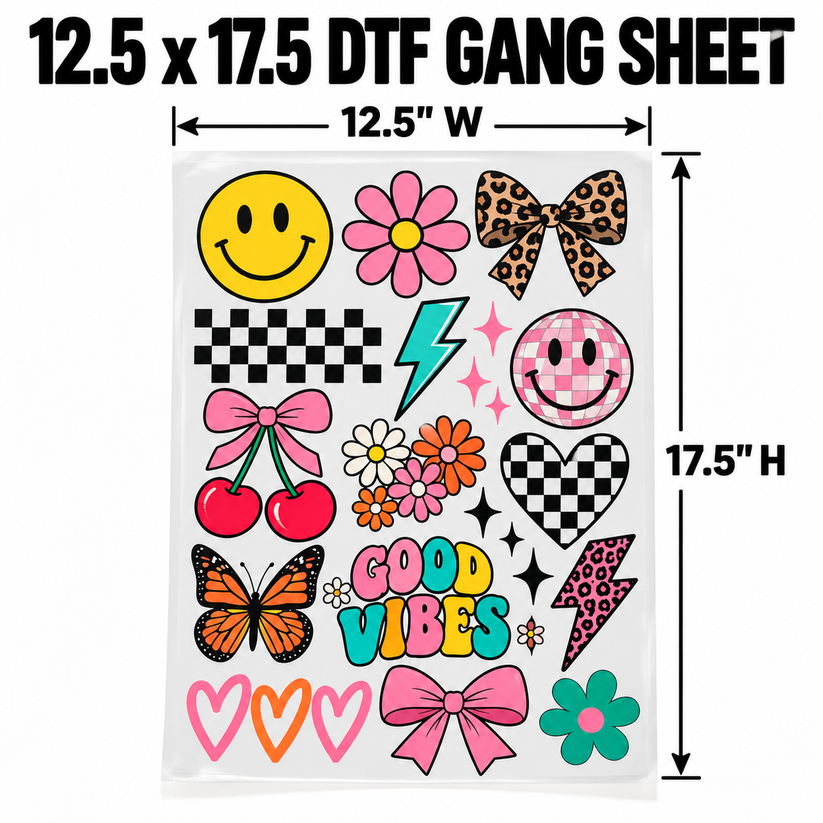 BULK DTF TRANSFERS – 10+ SHEETS