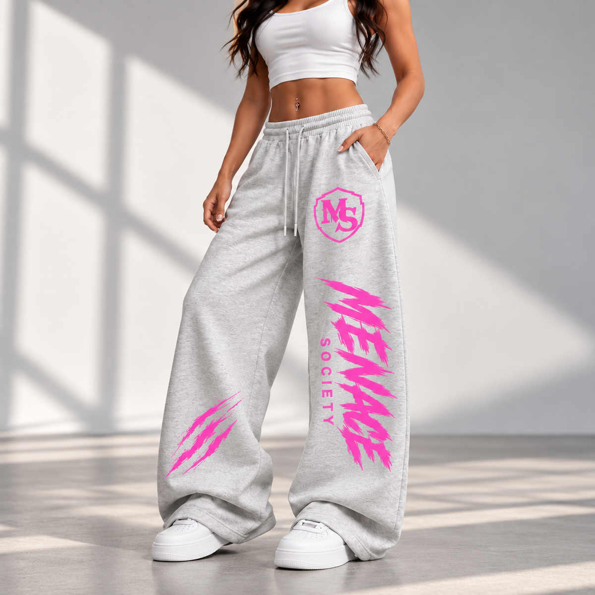 MENACE SOCIETY WIDE-LEG SWEATPANTS