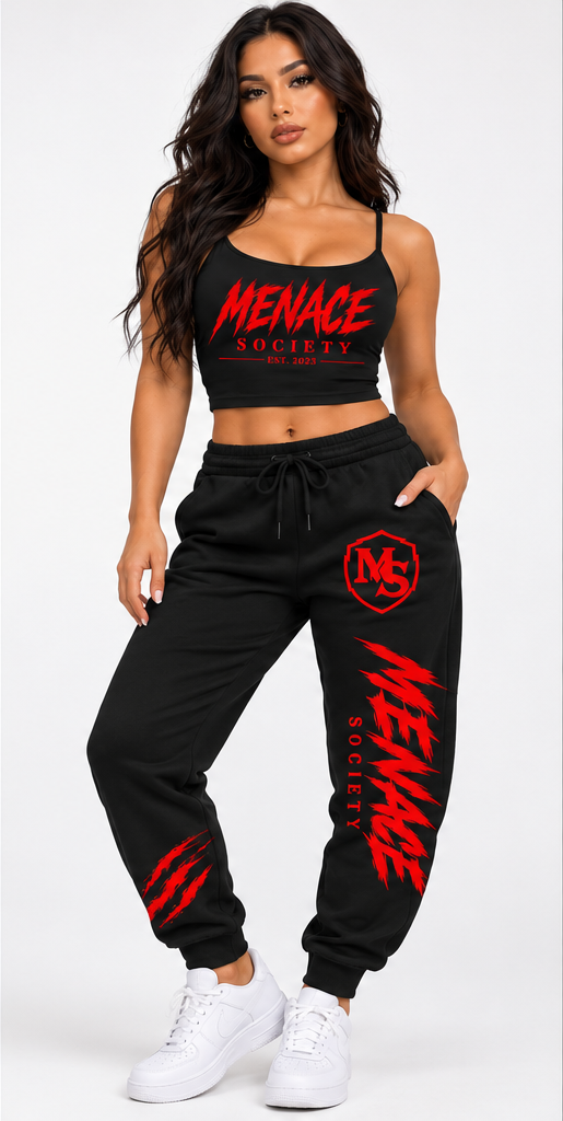 Menace Society Women's Crop Tank & Jogger Set